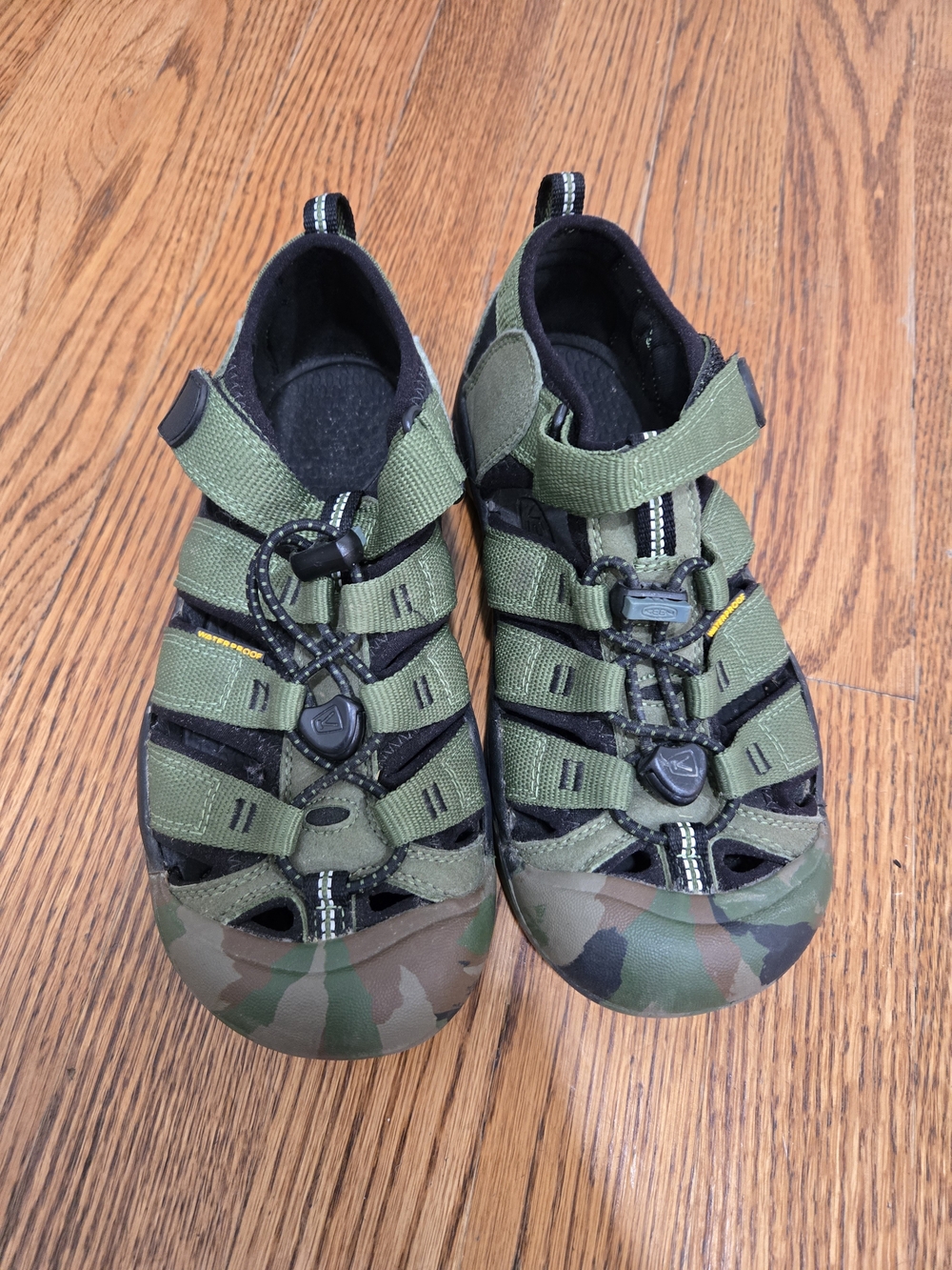 Keen Kids Olive Green Camouflage Closed-Toe Sandals